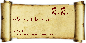 Róza Rózsa névjegykártya